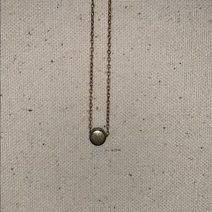 Gold dogeared circle necklace